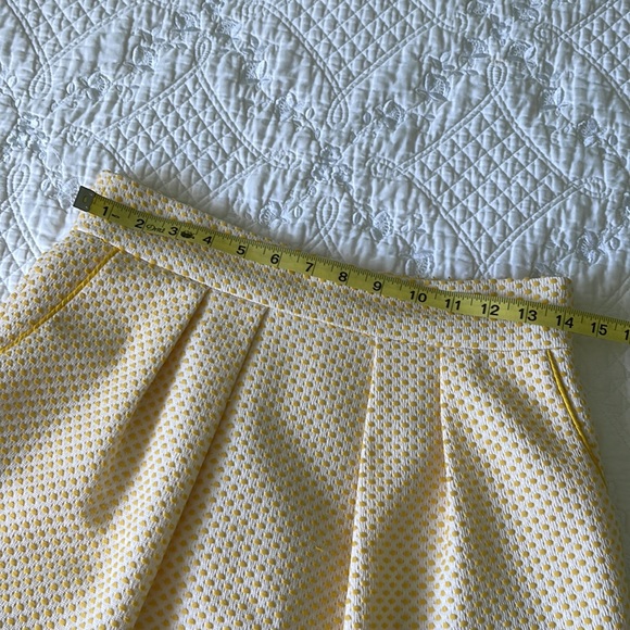 CYNTHIA CYNTHIA STEFFE Yellow Polka Dots Lined Skirt ONE OF A KIND - Picture 10 of 11